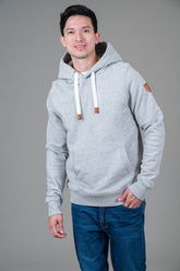 Sweat à capuche gris chiné clair Bill